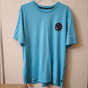 Maui and Sons Men's Medium Blue Surfing Double Sided Graphic Print XL T-Shirt